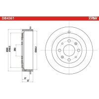 TRW DB4361 Bremstrommel