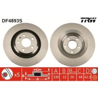 TRW DF4893S Bremsscheibe