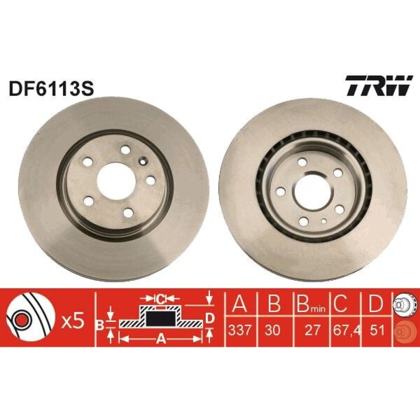 TRW DF6113S Bremsscheibe