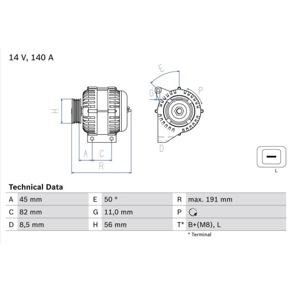 BOSCH 0 986 042 840 Generator