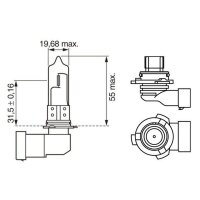 BOSCH 1 987 302 153 Glühlampe, Fernscheinwerfer