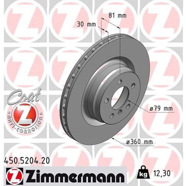 ZIMMERMANN 450.5204.20 Bremsscheibe