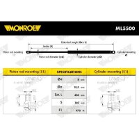 MONROE ML5500 Gasfeder, Koffer-/Laderaum