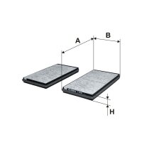 FILTRON K 1160A-2x Filter, Innenraumluft