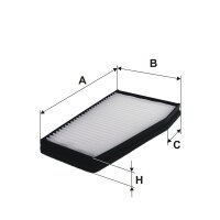 Innenraum-/Pollenfilter Filtron K 1305 296x182x30mm - 1...