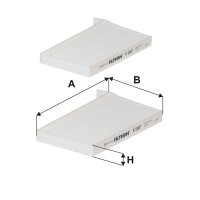 Innenraum-/Pollenfilter FILTRON K 1307-2X 203x118x20mm -...