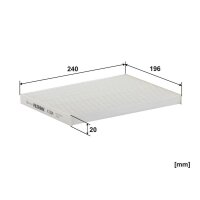 Innenraum-Pollenfilter FILTRON K 1314 196x240x20mm - 1 Stück