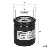 FILTRON OP 566/2 Ölfilter