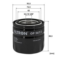 FILTRON OP 567/3 Ölfilter
