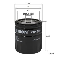FILTRON OP 570 Ölfilter