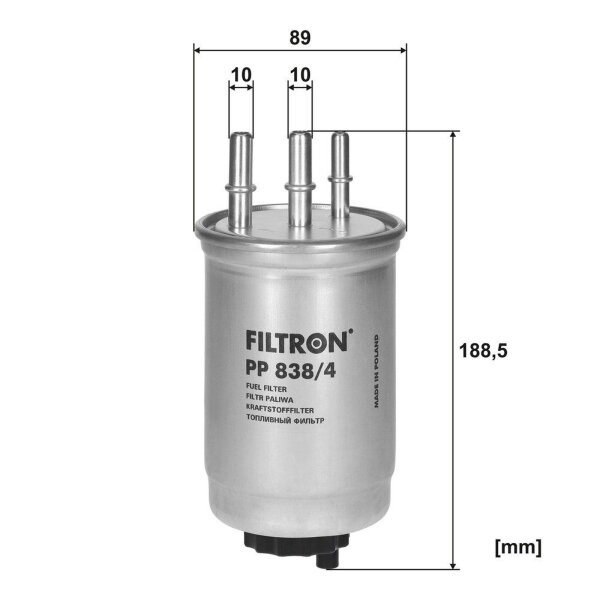 Kraftstofffilter FILTRON PP 838/4 - 1 Stück
