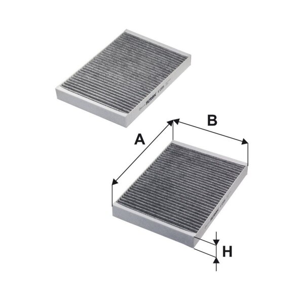 Innenraum-Pollenfilter Filtron K 1201A-2X Aktivkohle - 1 Set