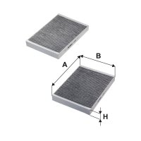 Innenraum-Pollenfilter Filtron K 1201A-2X Aktivkohle - 1 Set