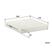 Innenraum-/Pollenfilter FILTRON K 1241 200x216x30mm - 1 Stück