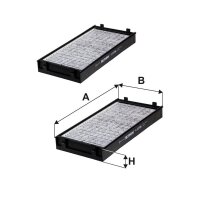 Innenraum-Pollenfilter Filtron K 1270A-2X Aktivkohle - 1...