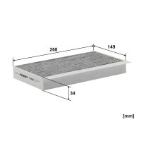 Innenraumfilter FILTRON K 1300A Aktivkohlefilter - 1 Stück