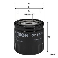 FILTRON OP 629/1 Ölfilter