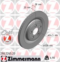 Bremsscheibe ZIMMERMANN 290.2265.20