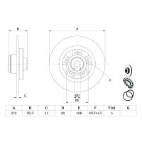 BOSCH 0 986 479 015 Bremsscheibe