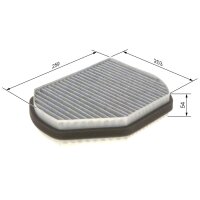 BOSCH 1 987 432 301 Filter, Innenraumluft