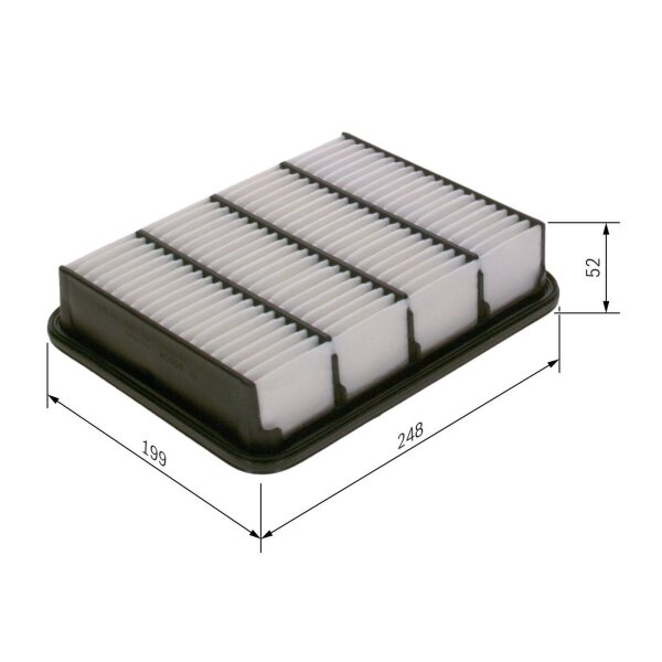 BOSCH F 026 400 165 Luftfilter