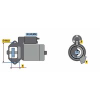 BOSCH 0 986 022 020 Starter