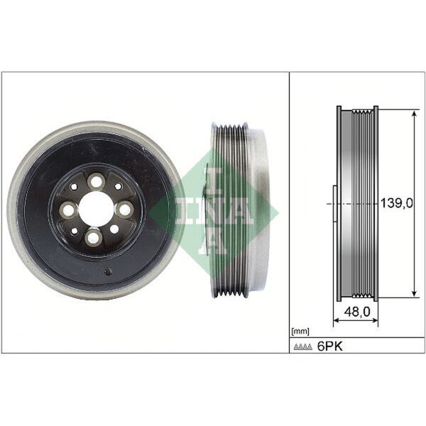 Schaeffler INA 544 0065 10 Riemenscheibe, Kurbelwelle