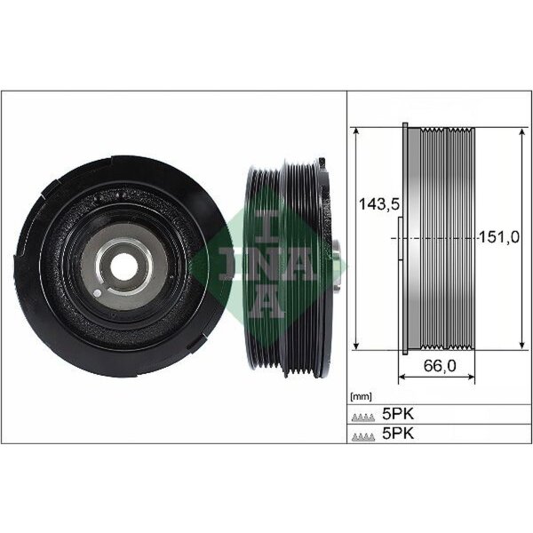 Schaeffler INA 544 0069 10 Riemenscheibe, Kurbelwelle