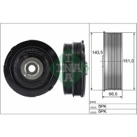 Schaeffler INA 544 0069 10 Riemenscheibe, Kurbelwelle