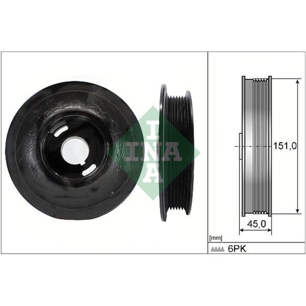 Schaeffler INA 544 0072 10 Riemenscheibe, Kurbelwelle