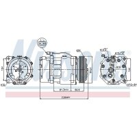 Klimakompressor NISSENS 89061 SD7V16 PAG 46 - 1 Stück