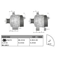 DENSO DAN1062 Generator
