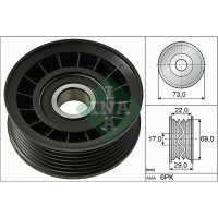 Schaeffler INA 532 0649 10 Umlenk-/Führungsrolle,...