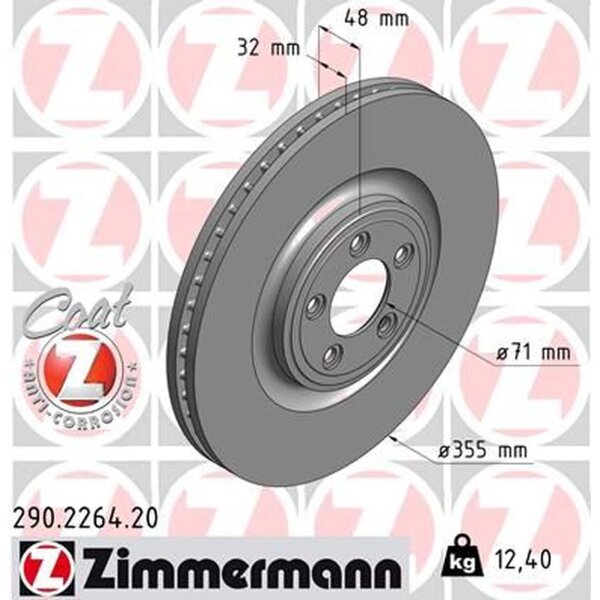 ZIMMERMANN 290.2264.20 Bremsscheibe