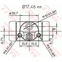 Radbremszylinder TRW BWA130 Hinterachse 17,5mm...