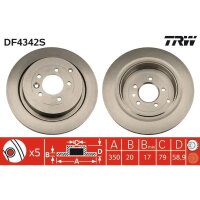 TRW DF4342S Bremsscheibe