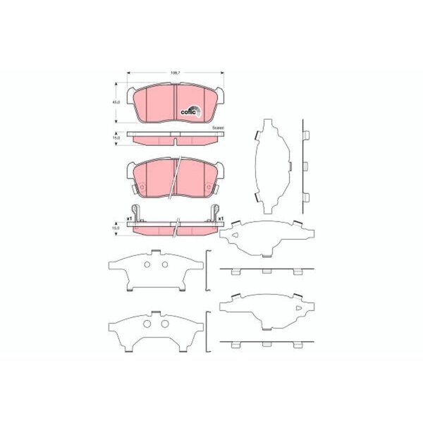 TRW GDB3359 Bremsbelagsatz, Scheibenbremse