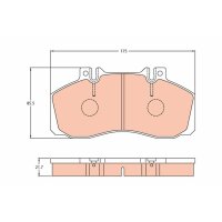 TRW GDB5050 Bremsbelagsatz, Scheibenbremse