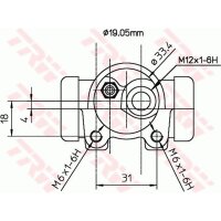 TRW BWD129 Radbremszylinder