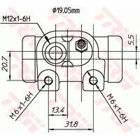 TRW BWD307T Radbremszylinder