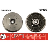 TRW DB4304B Bremstrommel