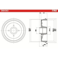 TRW DB4363 Bremstrommel