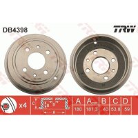 TRW DB4398 Bremstrommel