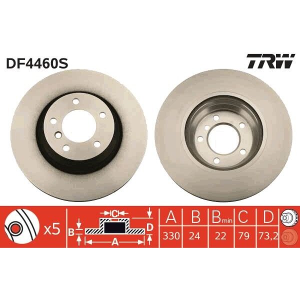 TRW DF4460S Bremsscheibe