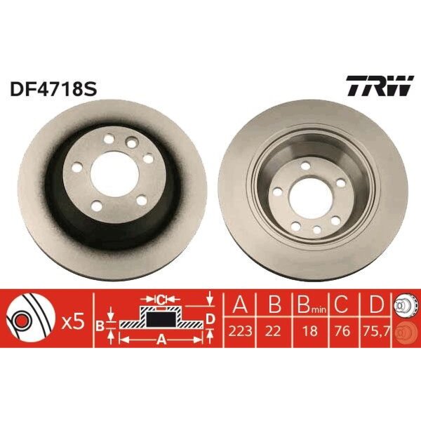 TRW DF4718S Bremsscheibe