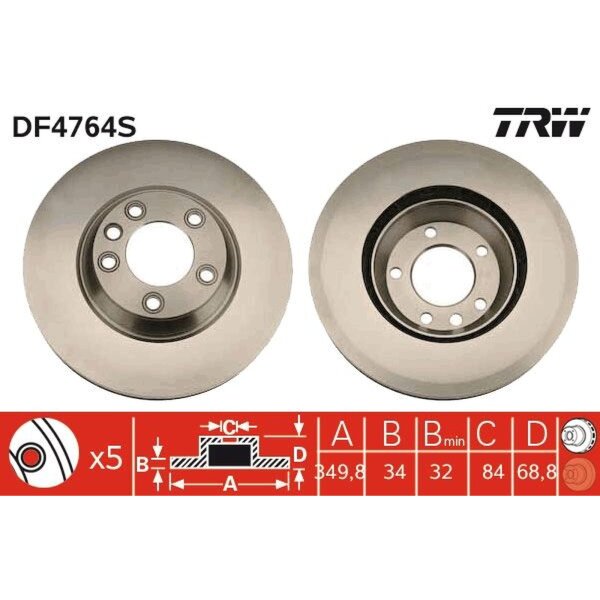 TRW DF4764S Bremsscheibe