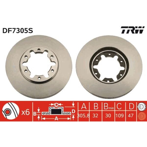TRW DF7305S Bremsscheibe