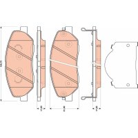 TRW GDB3483 Bremsbelagsatz, Scheibenbremse