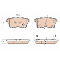 TRW GDB3537 Bremsbelagsatz, Scheibenbremse