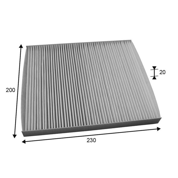 Innenraum-/Pollenfilter VALEO 715705 230x200x20mm - 1 Stück